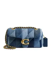 Tabby Shoulder Bag 20 With Patchwork Quilting One size Blue