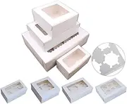 10pcs Cupcake Boxes, 2/4/6/12 holes Clear Window Cupcake Containers, Display Holders for Cookies, Muffins and Pastries (2 holes(10pcs))