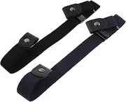 [Totority] 2PCS Comfortable Invisible Elastic Waist Belt for Men and Women Adjustable No Buckle Design for Jeans and Pants No Secure Fit for Daily Life and Travel