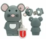 2.0 16gb 32gb 64gb Gray Rat Mouse Rodent Animal USB Flash Thumb Drive US Shipper