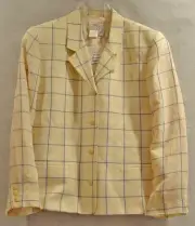 TALBOT PETTIES LADIES LINEN LT YELLOW LINEN LINED JACKET / BLAZER SIZE 12P NWT