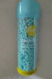 Wilton Pearlized Blue Sugar Pearls Sprinkles Cake Topper New