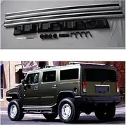 Black Roof Racks Compatible for Hummer H2 2002 2003 2004 2005 2006 2007 2008 200 Top Roof Rack Rail Luggage Aluminum Alloy