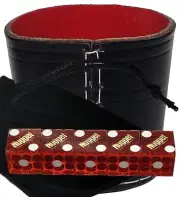 Nugget Sparks Reno Casino Craps Dice Red Polished +Real Leather Cup Wide Opening