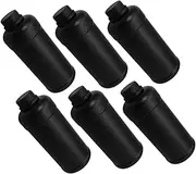 6pcs Bottle Glue Drop Jewelry Bottle Straw Liquid Dispenser Small Labels Spice Bottle Labels Entrance Distributor Lotion Bottle Dispenser Opaque Bottles Black