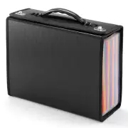 24 Pockets Expanding File Folder Accordian File Organizer,Plastic Document5462