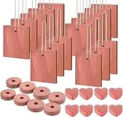 Cedar Blocks for Clothes Storage, 32 Pcs Aromatic Cedar Chips 100% Pure Cedar Wood Planks for Clothes Storage, Boxes, Bins and Drawers