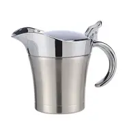 Boat Porcelain Stainless Steel Sauce Jug Thermal Milk Jug with Lid7780