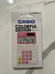 Casio SL-300VC Hand Held Pink Calculator With 8 Digit Display & Case New Solar