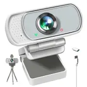 XPCAM 1080P Webcam with Mic, Pro Streaming Web Camera with Privacy Cover and ...