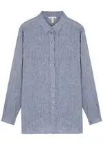 Eileen Fisher Linen Shirt - Light Blue - XL (UK 22 / Xxl) XL (UK 22 / XXL)