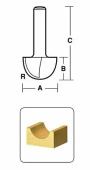CARBiTOOL Core Box Router Bit T424