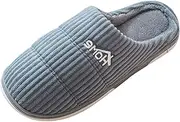 [Generic] Mens Outdoor Slippers Size 7 Shoes Indoors Anti-Slip Plush Winter Warm Men Home Soft Bedroom Slippers Floor Men's Slipper My Slippers for Men