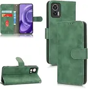 Compatible with Motorola Edge 30 Neo 5G Flip Wallet Cover,Compatible with Motorola Edge 30 Lite 5G Kickstand Magnetic Closure Green