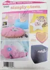 Simplicity 5105 Home Decorating Teen Pillows Bean Bag chair Ottoman sew Pattern
