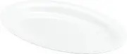 PLASTICPRO Plastic Oval Serving Trays - Serving Platters Oval 11 X 16 Disposable Party Dish White Pack of 4