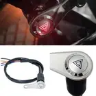 Sleek Red LED Motorcycle Handlebar Mount Switch ON OFF Push Button Light