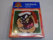 Caron Looney Tunes Taz Christmas Latch Hook Kit NEW 13x13" LT0541 Yellow Craft