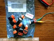 (10) NEW IGT 51811490 1" SQUARE BUTTONS WITH SWITCHS, LAMPS SNAP IN -TESTED