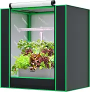 Small Grow Tent for Aerogarden, Hydroponics Growing System, 20”X14”X21” Highly R