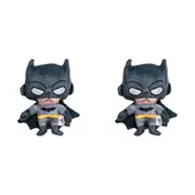 2x Batman Soft Plush Squeaking Dog Pet Interactive Fun Play Toy 20cm Grey/Black