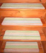 13 Step 9" x 30'' + 1 Landing 22'' x 27'' Tufted Wool carpet Jute Stair Treads