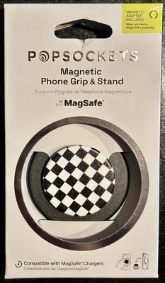 PopSockets Magnetic Phone Grip & Stand For Magsafe - Checker Black