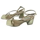 Steve Madden Alaina Womens Gold Open Toe Heeled Shoes Size 8M New
