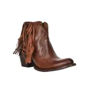Circle G By Corral® Ladies Honey Fringe & Zipper Booties Q7017