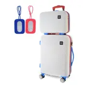 GAP CAB Hard Shell with Mini Beauty Case Set+ Assorted Leather Tag - White