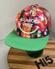 NWT LULAROE VIBEZ HAT FLORAL PRINT SNAPBACK ADJUSTABLE NEVER WORN H15
