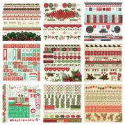 KAISERCRAFT 5 Random Christmas 12x12" Sticker sheets (chosen at random)