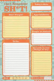 Peter Pauper Press Note Pad Can't Remember Sht Daily Checklist 319630