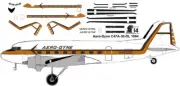 AeroDyne red Douglas DC-3 C-47 pointerdog7 decals for Minicraft 1/144 kits