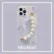 【MioMall 米歐廣場】iPhone 13/13 Pro/13 ProMax手機殼(★歐風時尚風格-迷幻紫霧巴黎 珍珠鍊 軟殼★)