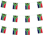 ZXvZYT South Africa South African Flag Banner String,Small Mini South Africa Pennant flags,For Grand Opening,National Sports Events,Party Festival Decorations(50 Feet 38 Flags)