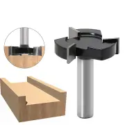 LAVIE 12mm 1/2 Inch Shank 3 Flutes CNC Spoilboard Surfacing Router Bit Carbide Slab Flattening Router Bit Wood Milling C