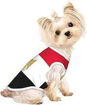 Egyptian flag print Dog Shirts for Small Dogs Stretchy T-Shirts Lightweight Tank Top Sleeveless Striped Vest