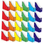 24 Pcs Magazine File Holder Desk File Organizer Multicolor Document Magazine