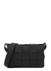Bottega Veneta Cassette Small Intrecciato Leather Cross-body bag - Black One Size