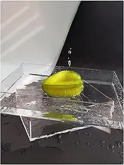 Acrylic Props Shooting Tray, Acrylic Shooting Water Tank Display Case Clear Multiple Sizes for Food Cosmetic Photography(60x50x15cm/23.6x19.6x5.9in)