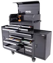 SP Tools SP50558X - Tool Kit - Sumo Series Power Hutch - 577 Piece Metric/SAE - Black/Chrome Handles - Plus EVA Trays