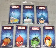 MARVEL HERO 2D Chibi Rubber Keyrings Choose from list. New Sealed