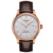 TISSOT天梭 經典系列 玫瑰金 POWERMATIC 80 機械錶 皮錶 40mm