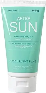 KORRES Aloe Vera Moisturising Body Milk, After Sun Care for All Skin Types, Vegan, 150 ml