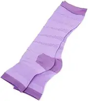 HONITANO Open Toe Compression Socks for Women Slimming Thigh High Stockings Purple Elastic for Comfort Sweat Absorbing Suitable