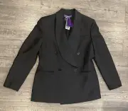 New Women’s Ralph Lauren Purple Label Gregory Jacquard Tuxedo Jacket - Size 12