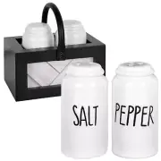 Autumn Alley Modern Farmhouse shplap salt and pepper caddy set black and white