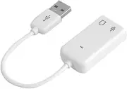 USB 2.0 to 3.5mm mic Headphone Jack Stereo Headset 3D Sound Carddio Adapter