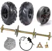 810mm Rear Axle Kit & 6" Wheels, Brake, 420 Clutch For Buggy ATV Quad Go Kart